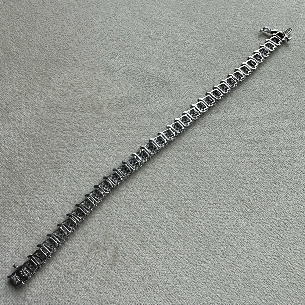 10K White Gold Diamond Bracelet | 2 CTW | 7” | 11.7g | Zales - Picture 9 of 13